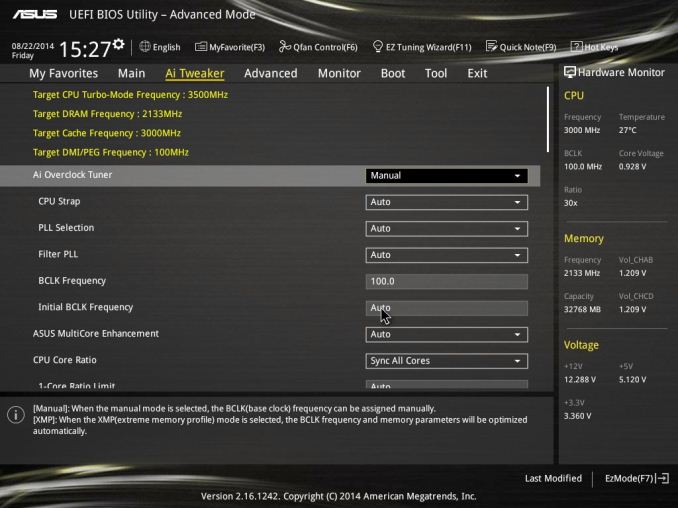 Asus x99 deluxe настройки bios